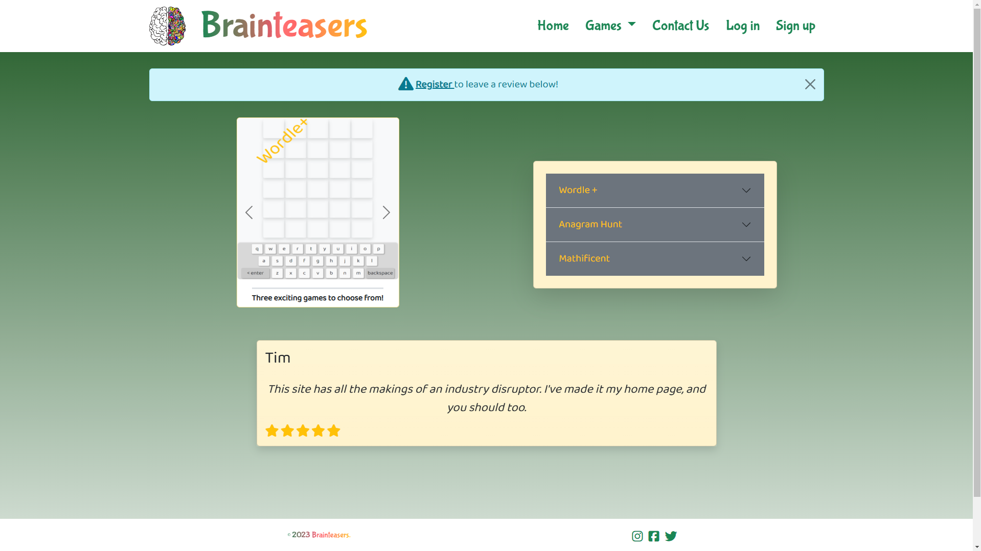 Brainteasers Home
